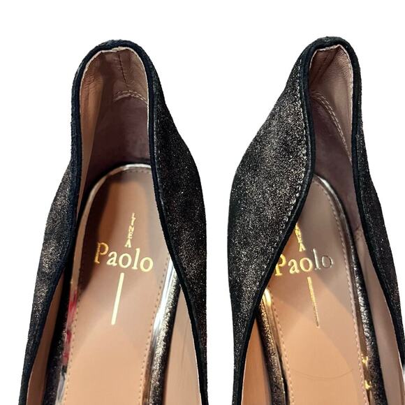 NWOB:‎ LINEA PAOLO Penrose  Stiletto Pumps Bronze Split Suede 10M (S346) - Picture 10 of 11